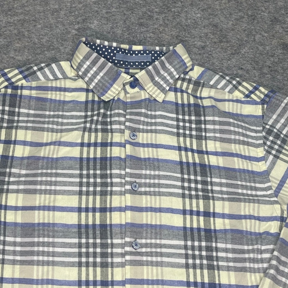 Tommy‎ Bahama Mens Medium Plaid Button Down Long Sleeve Shirt Cotton